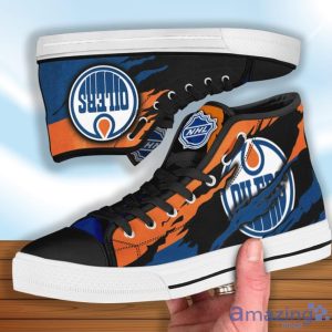 Edmonton Oilers High Top Shoes Style Sneakers For Fans Product Photo 2