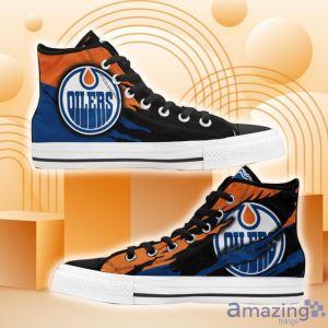 Edmonton Oilers High Top Shoes Style Sneakers For Fans Product Photo 1