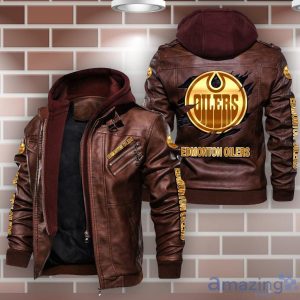Edmonton Oilers Leather Jacket For Fans Product Photo 2