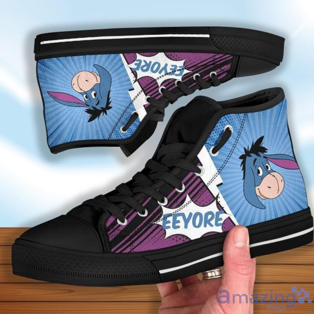 Eeyore Sneakers Winnie The Pooh High Top Shoes Style Sneakers For Men Women image Eeyore Sneakers Winnie The Pooh High Top Shoes Style Sneakers For Men Women Product Photo 4