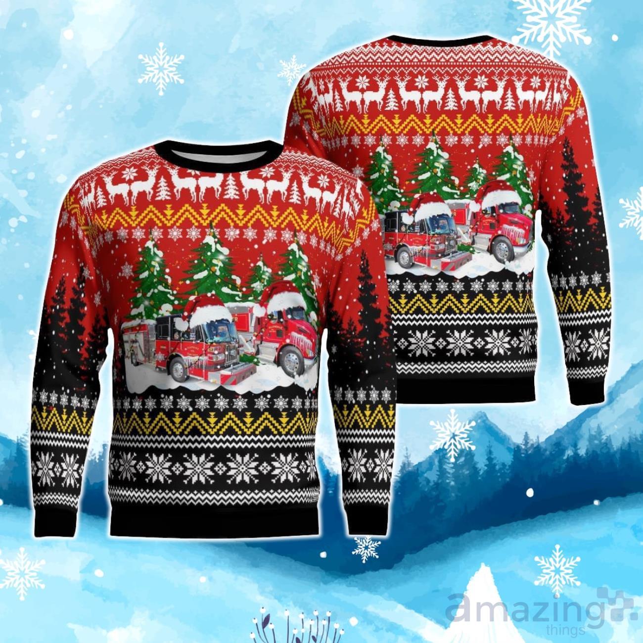 Ellendale Volunteer Fire Department, Ellendale, Delaware Ugly Christmas Sweater image Ellendale Volunteer Fire Department, Ellendale, Delaware Ugly Christmas Sweater Product Photo 1