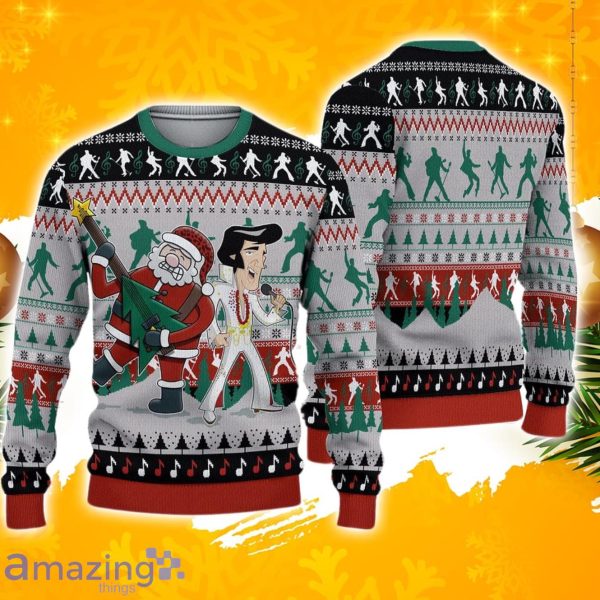 Elvis With Santa Christmas Ugly Christmas Sweater