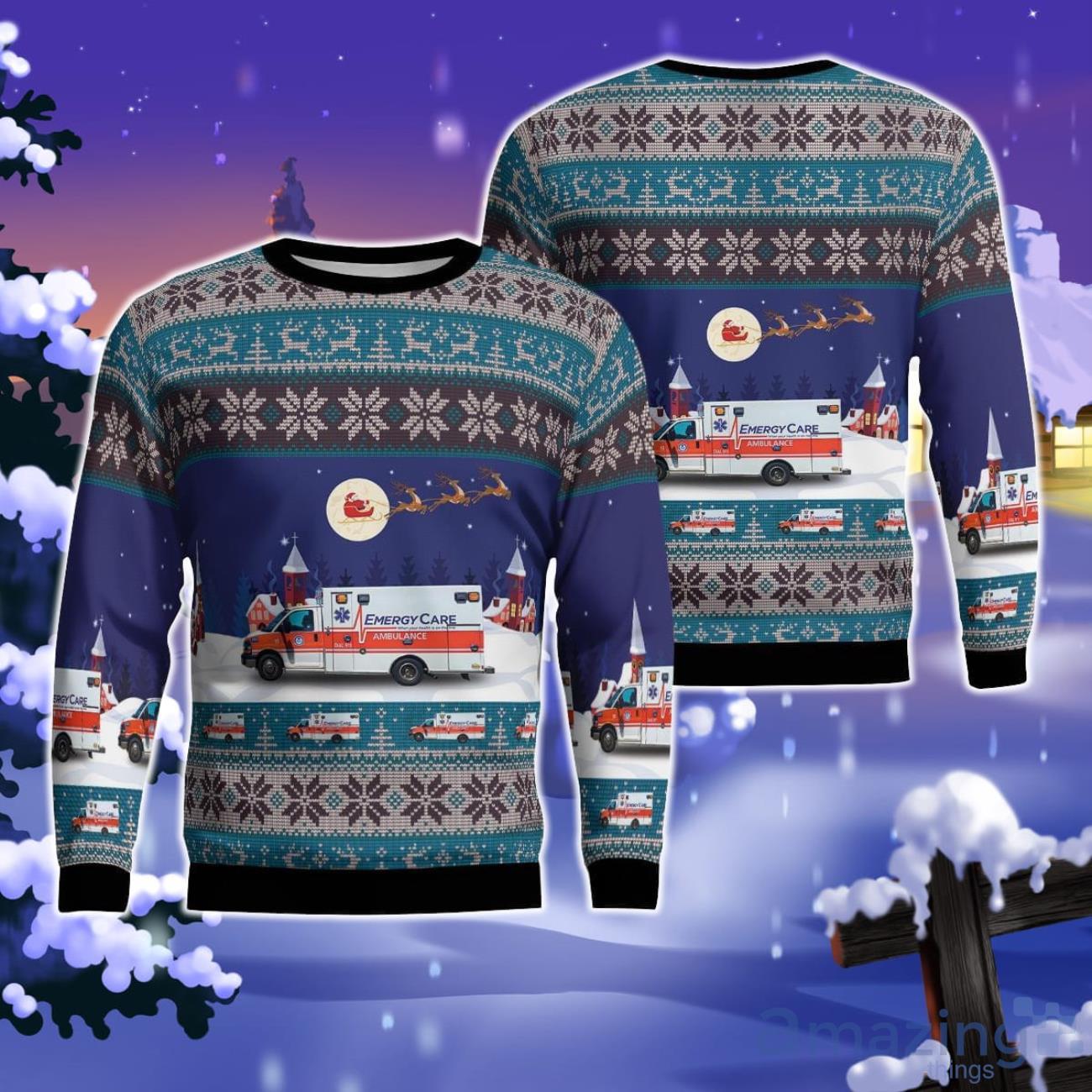Erie, Pennsylvania, EmergyCare Christmas Ugly Sweater 3D Sweater For Men Women image Erie, Pennsylvania, EmergyCare Christmas Ugly Sweater 3D Sweater For Men Women Product Photo 1