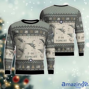 F-14 Tomcat F14 Aircraft Ugly Christmas Sweater Veteran Christmas Gift Holiday Best Gift Product Photo 1