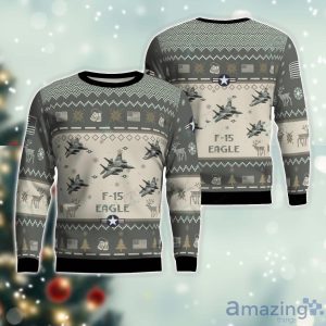 F-15 Eagle F15 Ugly Christmas Sweater Veteran Christmas Gift Sweater Product Photo 1