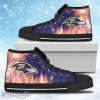 Fighting Like Fire Baltimore Ravens High Top Shoes Gift For Big Fans
