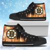 Fighting Like Fire Boston Bruins High Top Shoes Gift For Big Fans