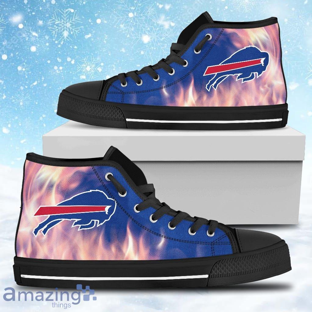 Fighting Like Fire Buffalo Bills High Top Shoes Gift For Big Fans image Fighting Like Fire Buffalo Bills High Top Shoes Gift For Big Fans Product Photo 1