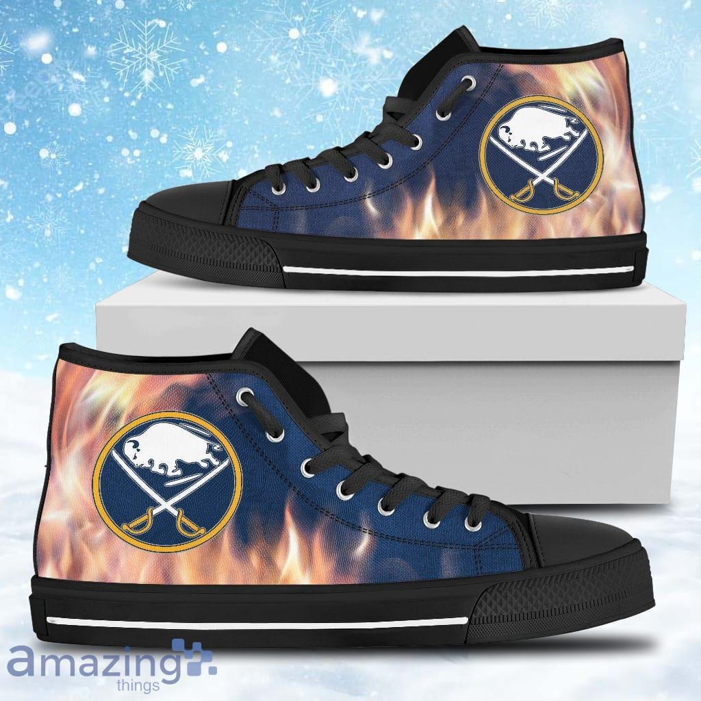 Fighting Like Fire Buffalo Sabres High Top Shoes Gift For Big Fans image Fighting Like Fire Buffalo Sabres High Top Shoes Gift For Big Fans Product Photo 1