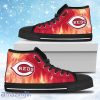 Fighting Like Fire Cincinnati Reds High Top Shoes Gift For Big Fans