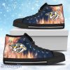Fighting Like Fire Nashville Predators High Top Shoes Gift For Big Fans