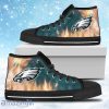 Fighting Like Fire Philadelphia Eagles High Top Shoes Gift For Big Fans