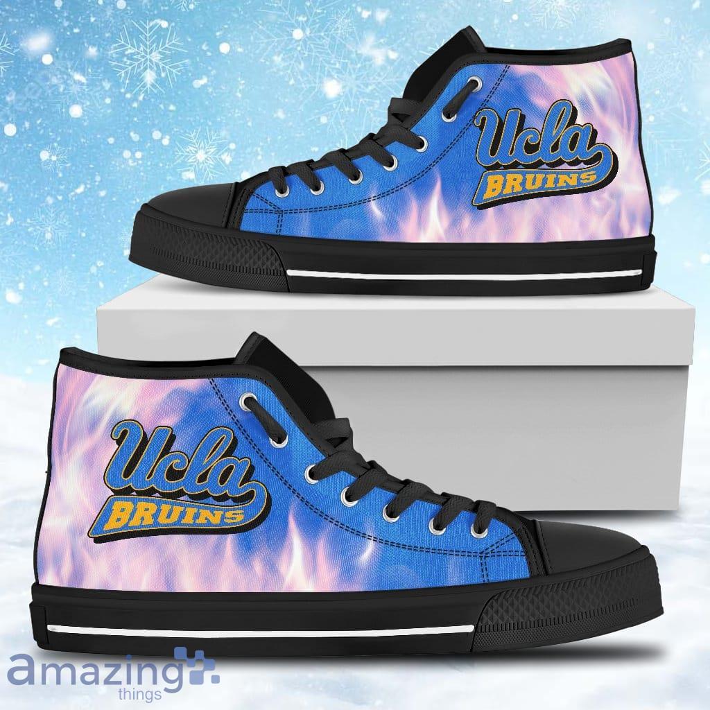Fighting Like Fire Ucla Bruins High Top Shoes Gift For Big Fans image Fighting Like Fire Ucla Bruins High Top Shoes Gift For Big Fans Product Photo 1