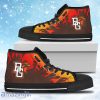 Fire Burning Fierce Strong Logo Bowling Green Falcons High Top Shoes Gift For Big Fans