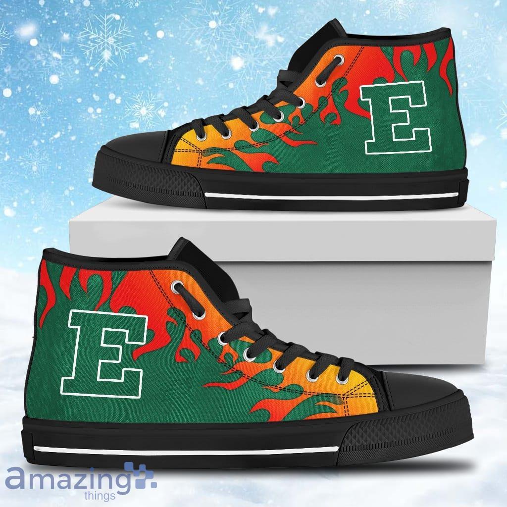 Fire Burning Fierce Strong Logo Eastern Michigan Eagles High Top Shoes Gift For Big Fans image Fire Burning Fierce Strong Logo Eastern Michigan Eagles High Top Shoes Gift For Big Fans Product Photo 1