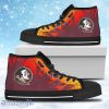 Fire Burning Fierce Strong Logo Florida State Seminoles High Top Shoes Gift For Big Fans