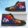 Fire Burning Fierce Strong Logo Fresno State Bulldogs High Top Shoes Gift For Big Fans