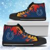 Fire Burning Fierce Strong Logo Indianapolis Colts High Top Shoes Gift For Big Fans