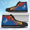 Fire Burning Fierce Strong Logo Los Angeles Dodgers High Top Shoes Gift For Big Fans
