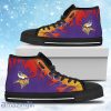 Fire Burning Fierce Strong Logo Minnesota Vikings High Top Shoes Gift For Big Fans