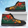 Fire Burning Fierce Strong Logo Minnesota Wild High Top Shoes Gift For Big Fans