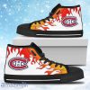 Fire Burning Fierce Strong Logo Montreal Canadiens High Top Shoes Gift For Big Fans