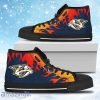 Fire Burning Fierce Strong Logo Nashville Predators High Top Shoes Gift For Big Fans