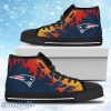 Fire Burning Fierce Strong Logo New England Patriots High Top Shoes Gift For Big Fans