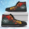 Fire Burning Fierce Strong Logo New York Jets High Top Shoes Gift For Big Fans