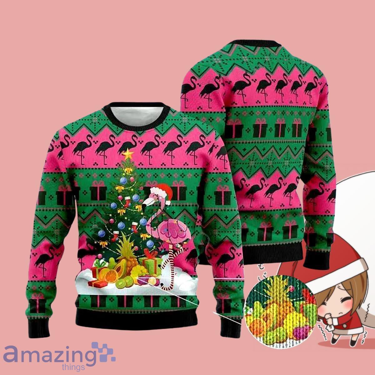 Flamingo Christmas Tree Ugly Christmas Sweater Luxurious Gift For Men And Women Product Photo 1