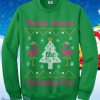 Flocking Around The Christmas Tree Flamingo Ugly Christmas Sweater Best Gift