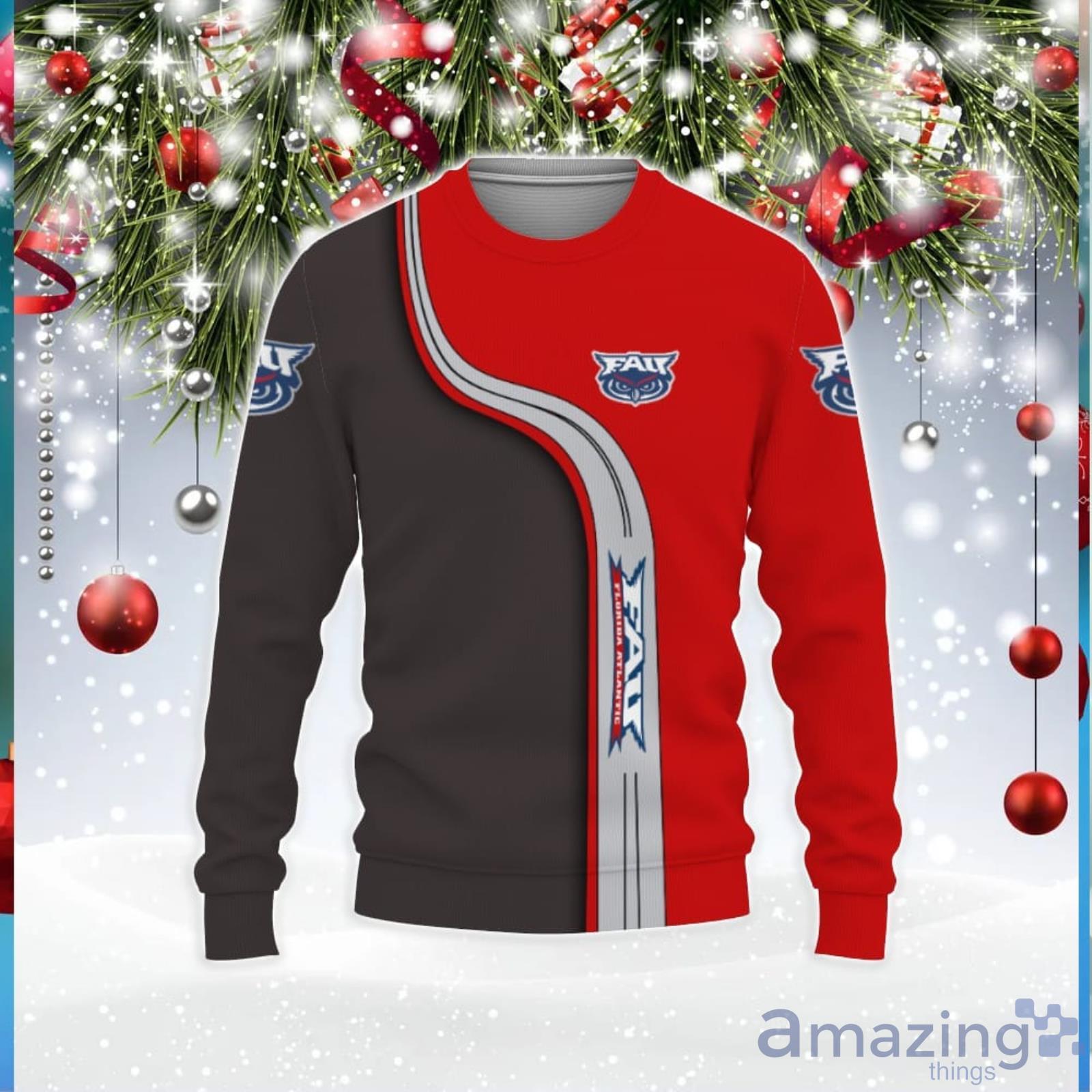 Florida Atlantic Owls American Sports Teams 3D Sweater Unisex Christmas Gift image Florida Atlantic Owls American Sports Teams 3D Sweater Unisex Christmas Gift Product Photo 1