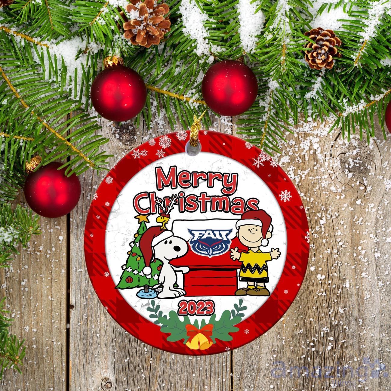 Florida Atlantic Owls Ceramic Ornament Snoopy Christmas Special Gift Product Photo 1