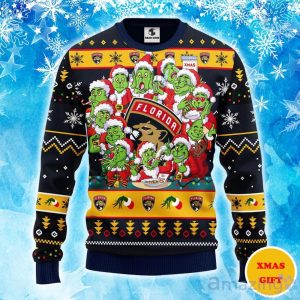 Florida Panthers 12 Grinch Xmas Day Christmas Ugly Sweater Product Photo 1