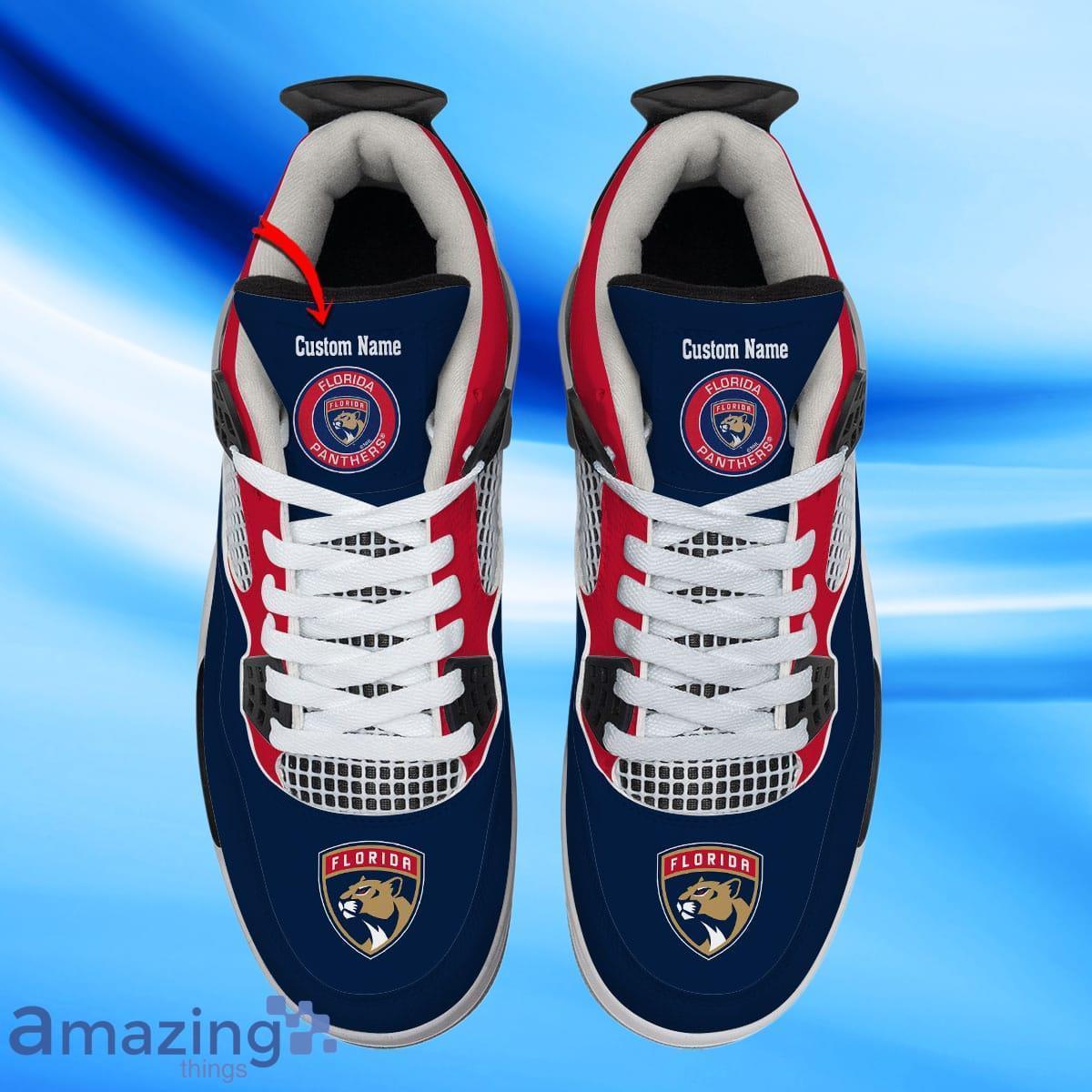 Florida Panthers Custom Name Air Jordan 4 Sneaker Style Gift For Men Women image Florida Panthers Custom Name Air Jordan 4 Sneaker Style Gift For Men Women Product Photo 2