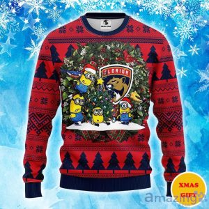 Florida Panthers Minion Christmas Ugly Sweater Product Photo 1