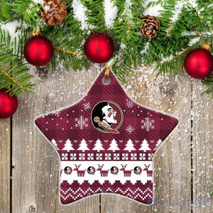 Florida State Seminoles Ceramic Ornament All We Want For Christmas Is More Time For Football Product Photo 1