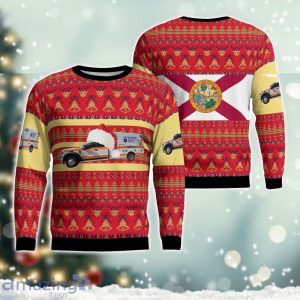 Florida Volusia County EMS Christmas Ugly Sweater Christmas Gift Ideas Product Photo 1
