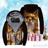 Fox Merry Christmas Fleece Zip Hoodie