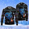 Funny Astronauts Ride A Shark In Space With The Planet Christmas Unisex Ugly Sweater