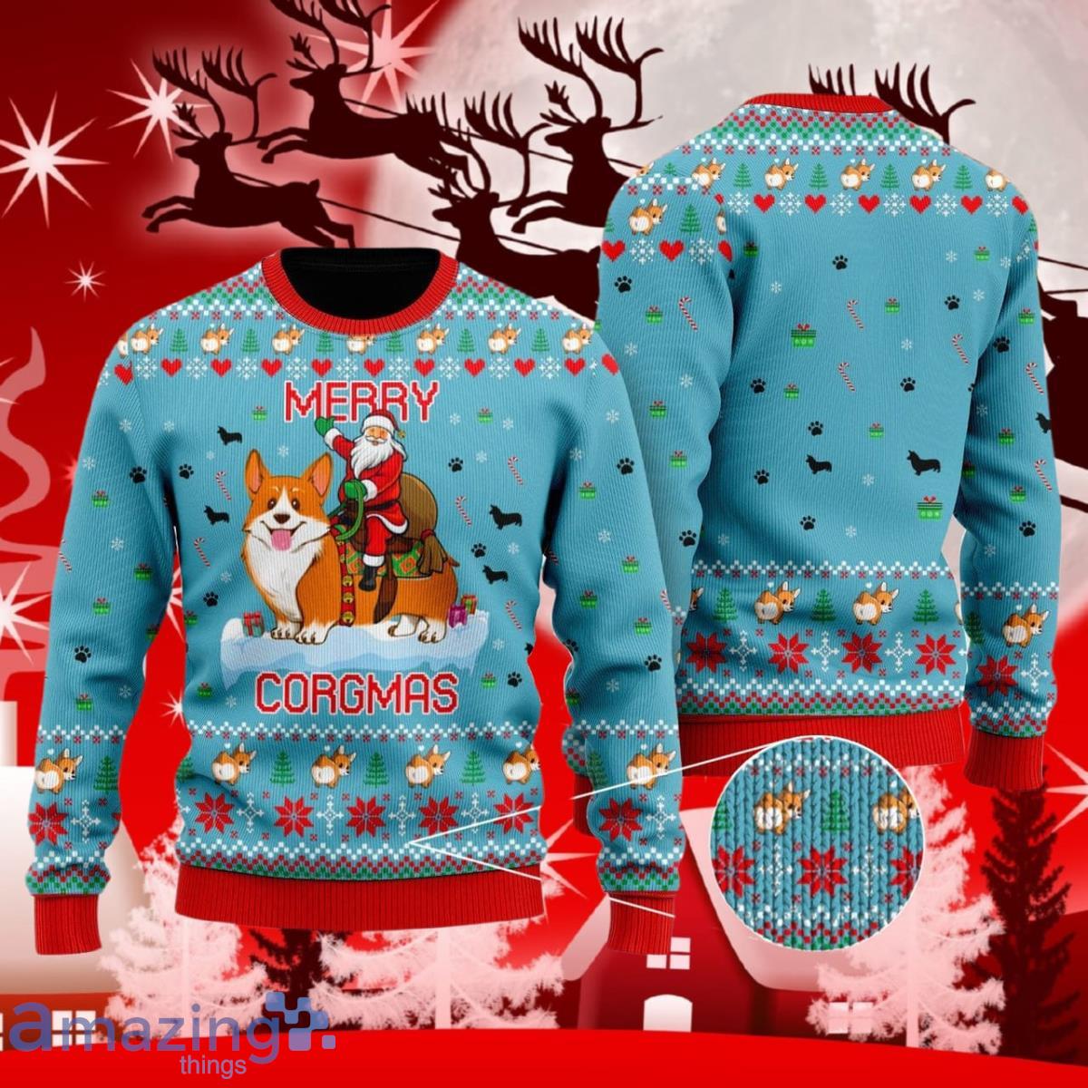 Funny Dog Merry Corgmas Christmas Ugly Christmas Sweater Style Gift For Men And Women image Funny Dog Merry Corgmas Christmas Ugly Christmas Sweater Style Gift For Men And Women Product Photo 1