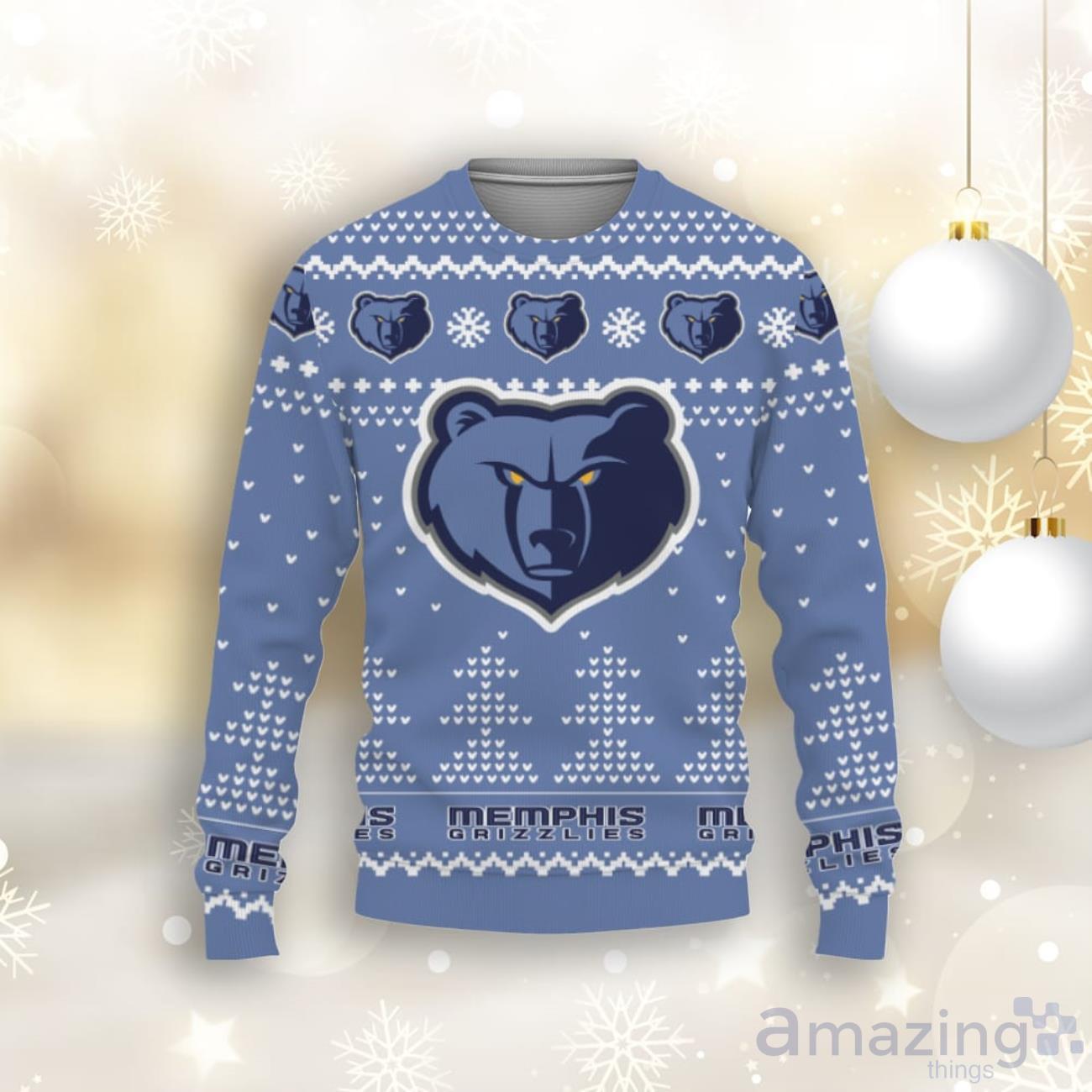 Memphis Grizzlies New Trends Custom Name And Number Christmas