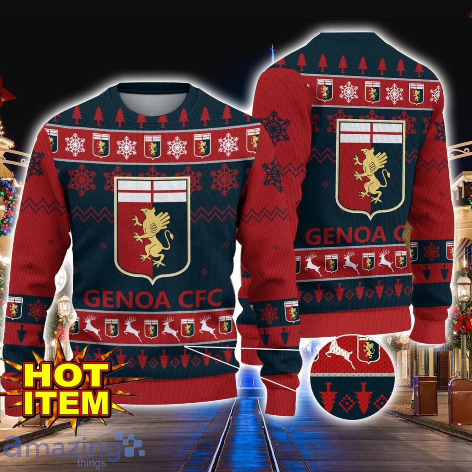 Genoa Cfc Christmas Ugly Sweater Christmas Gift For Men And Women