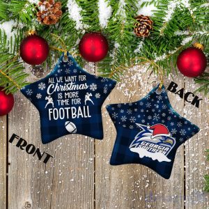 Georgia Southern Eagles Ceramic Ornament All We Want For Christmas Is More Time For Football image Georgia Southern Eagles Ceramic Ornament All We Want For Christmas Is More Time For Football Product Photo 2