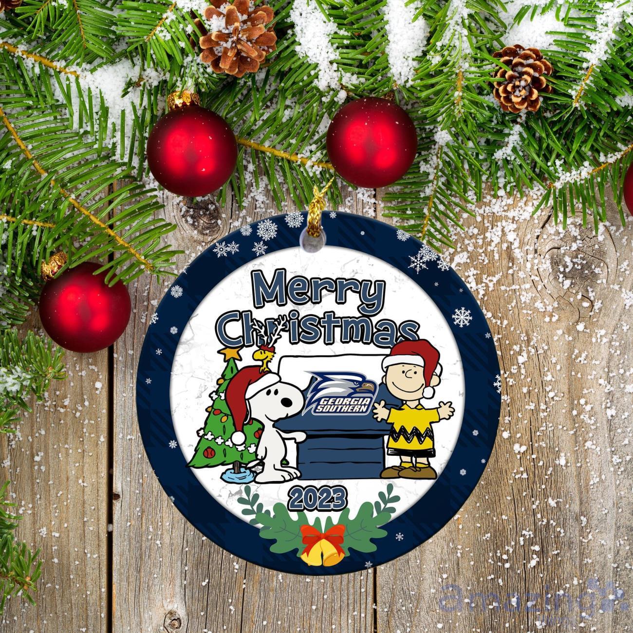 Georgia Southern Eagles Ceramic Ornament Snoopy Christmas Special Gift Product Photo 1