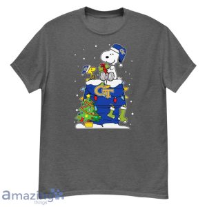 Georgia Tech Yellow Jackets Ugly Christmas Sweaters Snoopy Woodstock Shirt Product Photo 2