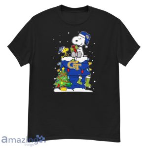 Georgia Tech Yellow Jackets Ugly Christmas Sweaters Snoopy Woodstock Shirt Product Photo 1