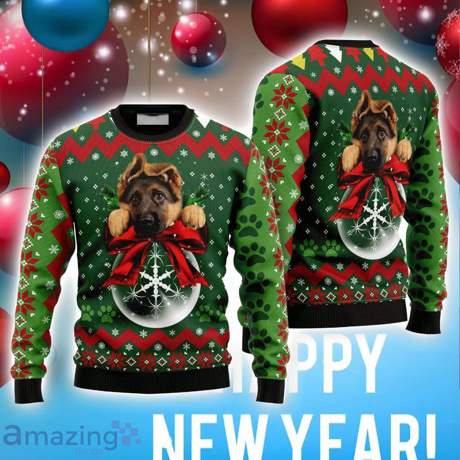 German Shepherd Ornament Sweater Ugly Sweater Perfect For Christmas Party image German Shepherd Ornament Sweater Ugly Sweater Perfect For Christmas Party Product Photo 1
