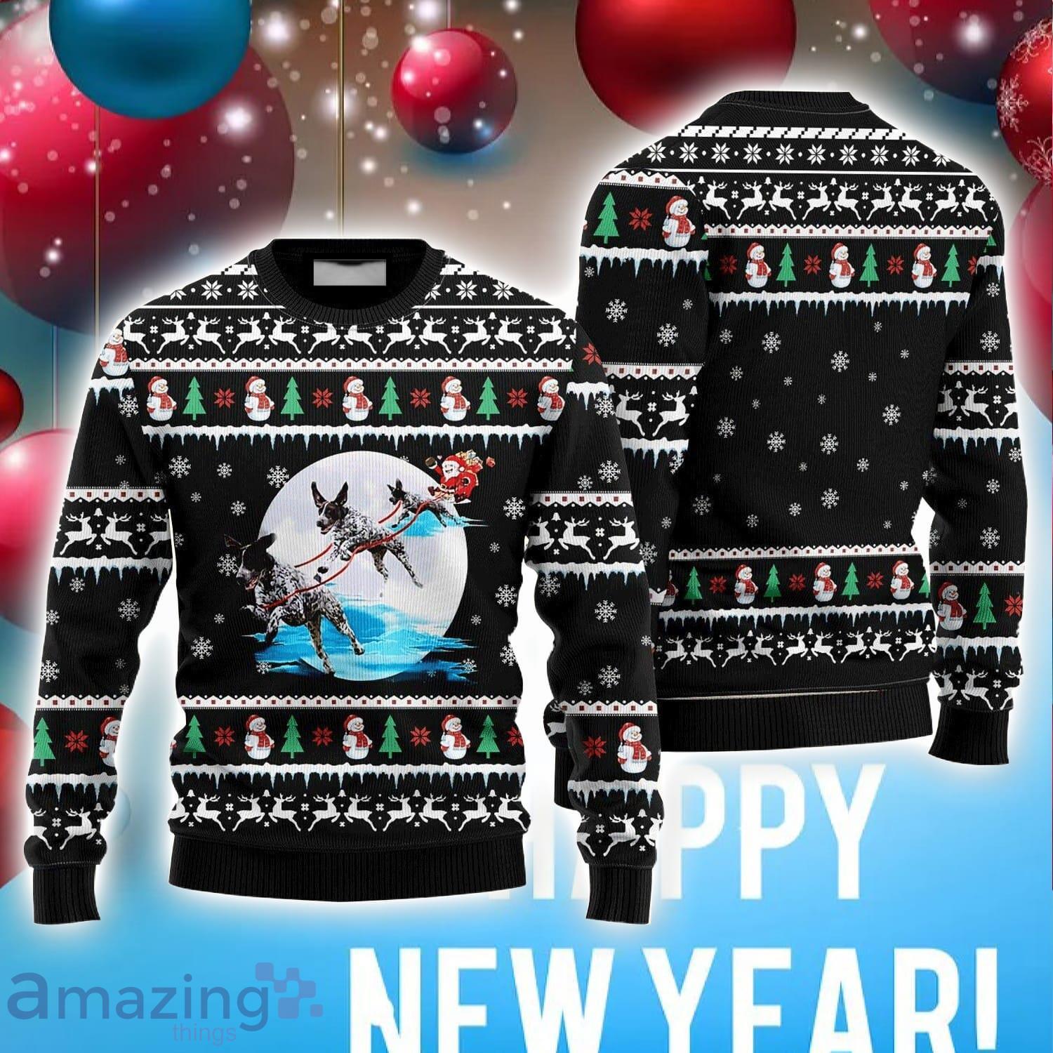 German Shorthaired Pointer Santa On Highway Sweater Ugly Sweater Perfect For Christmas Party image German Shorthaired Pointer Santa On Highway Sweater Ugly Sweater Perfect For Christmas Party Product Photo 1