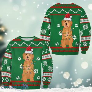Golden Doodle Green Christmas Sweatshirt Christmas Ugly Sweater Product Photo 2